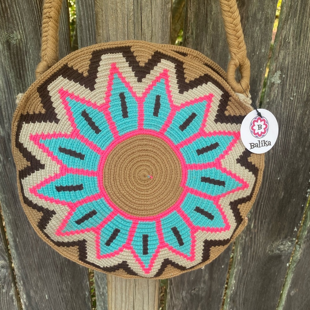 Boho round wayuu bag!! 100% authentic!! Brand new